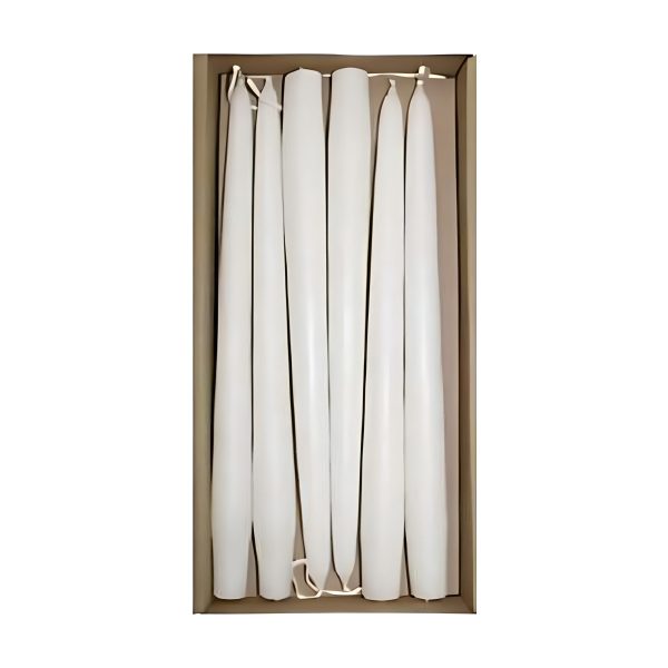 12 Cierges - Boîte de 12 - Blanc, bougies