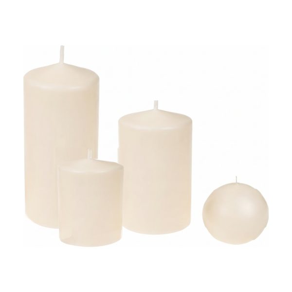 3x4 Pillar - Ivory - 35 HRS Burning Time, candles