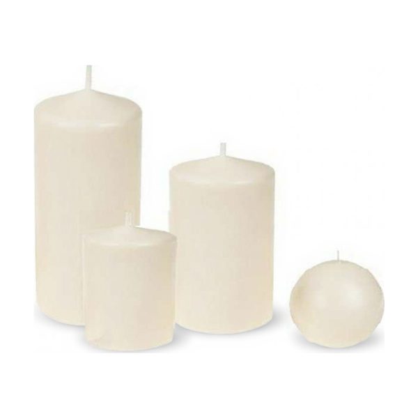 Pilar 3x8 - Marfil - 80 HRS Tiempo de Combustión, velas