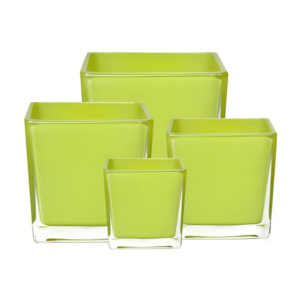 4X4X4 Sq. Glass – Green, coloured glass