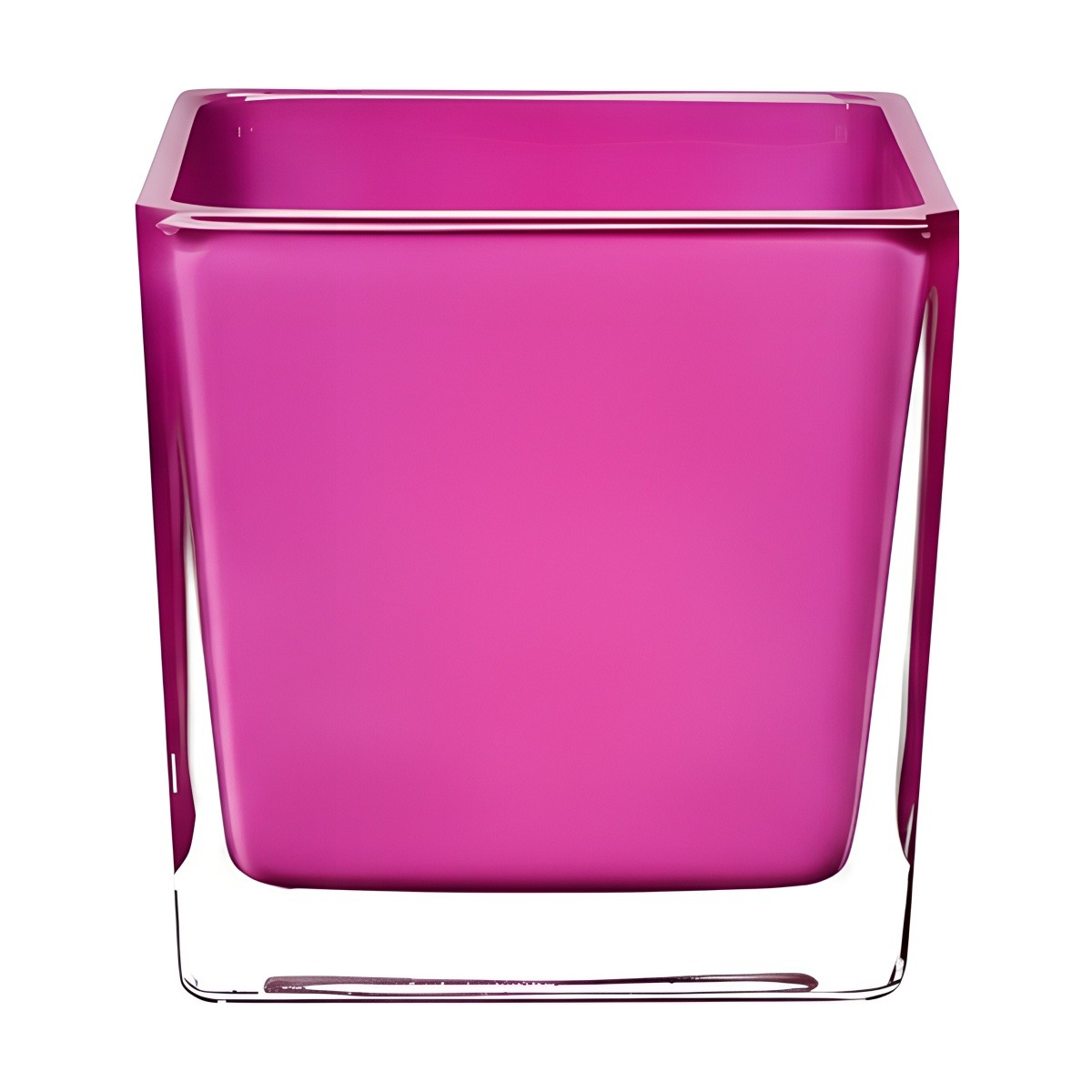 Vidrio cuadrado 4X4X4 pulgadas – Rosa Fucsia, vidrio de color
