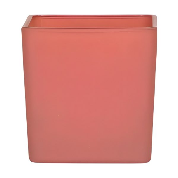 4X4X4 Sq. Glass – Terracotta Matte, coloured glass