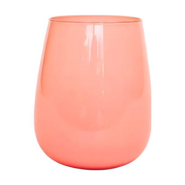 Vase Andorre – Rose Blush, verre coloré