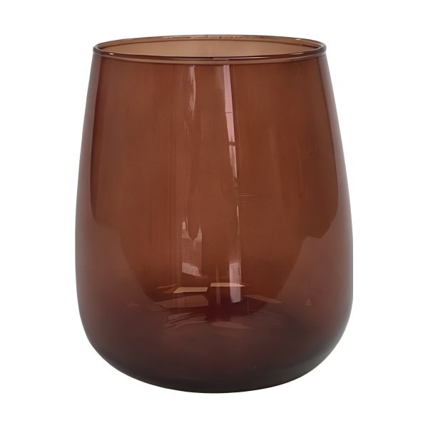 Vase Andorre – Ambre foncé, verre coloré