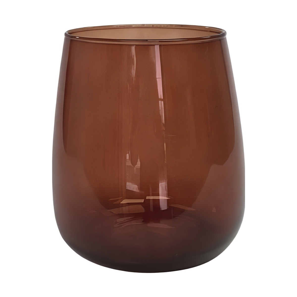 Vase Andorre – Ambre foncé, verre coloré