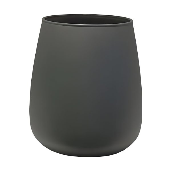 Vase Andorre – Gris mat, verre coloré