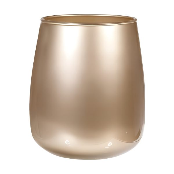 Vase Andorre – Champagne métallique, verre coloré