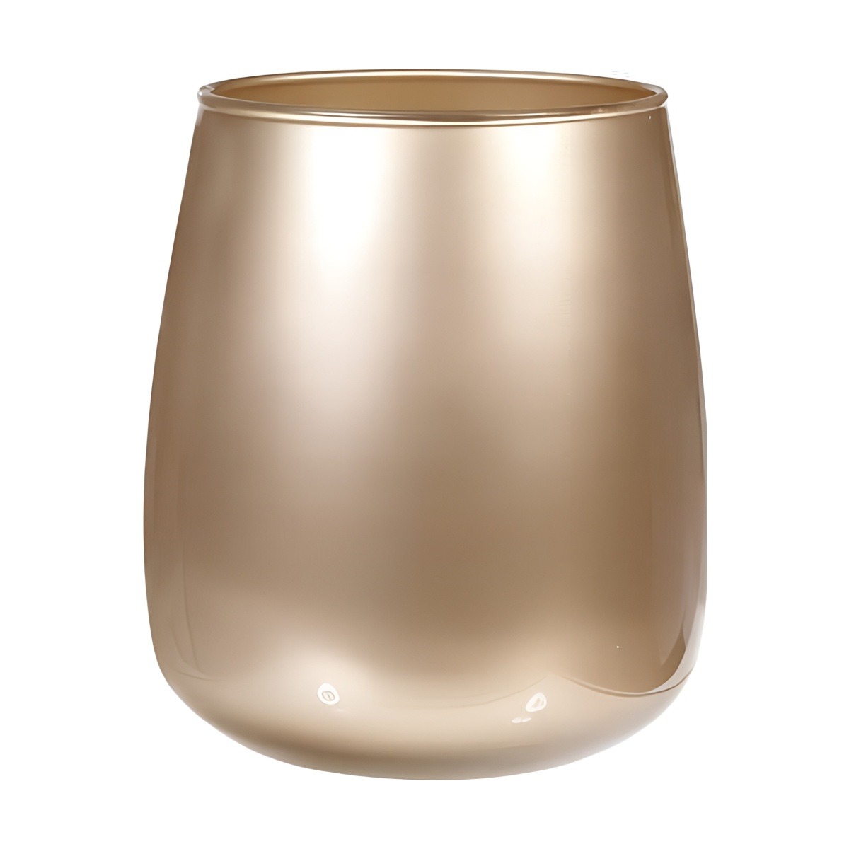 Vase Andorre – Champagne métallique, verre coloré