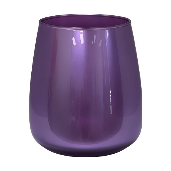Vase Andorre – Violet métallique, verre coloré