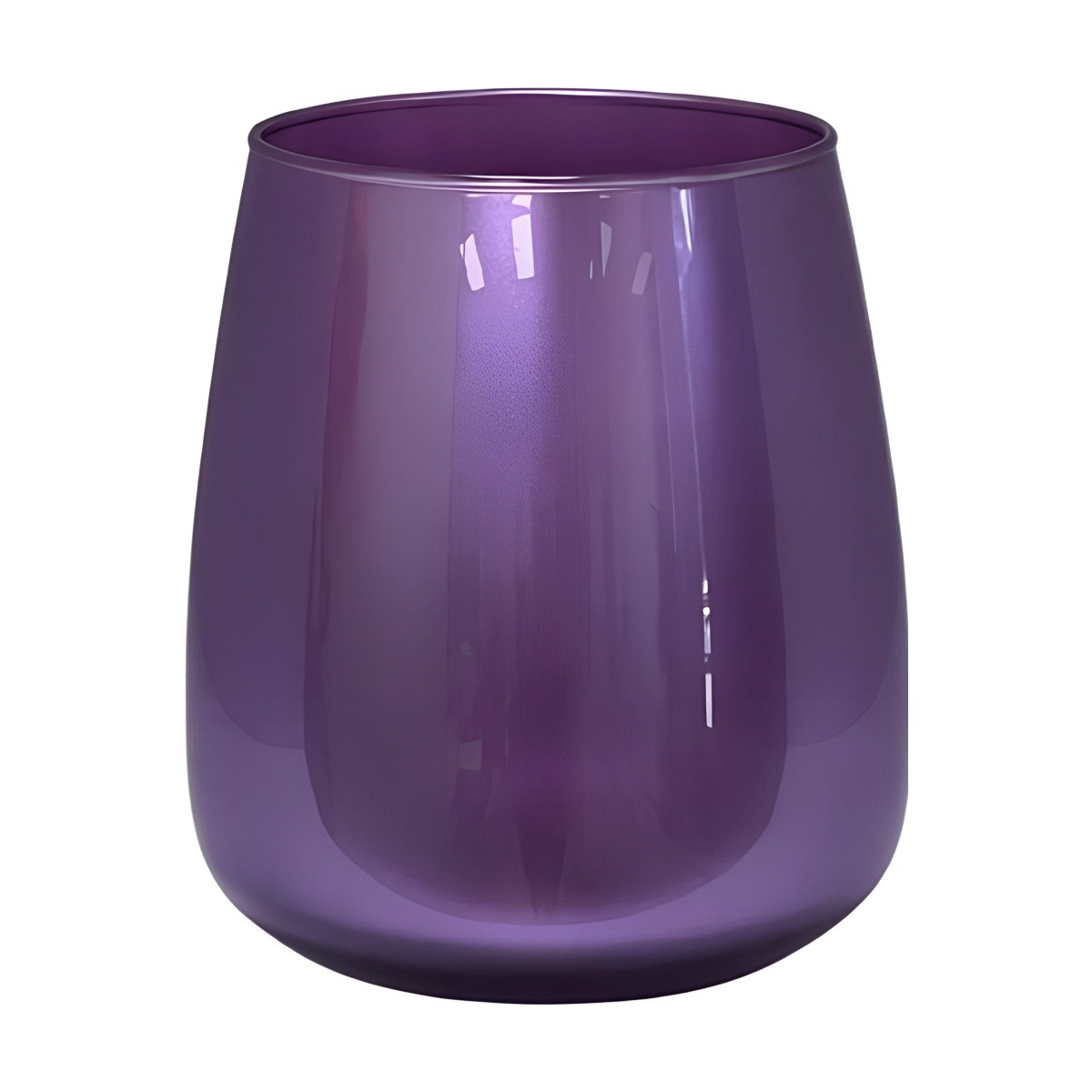 Vase Andorre – Violet métallique, verre coloré