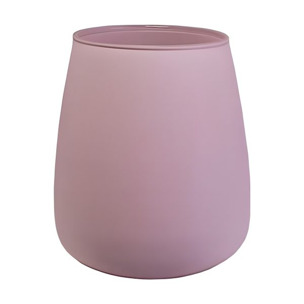 Vase Andorre – Mat rose mat, verre coloré