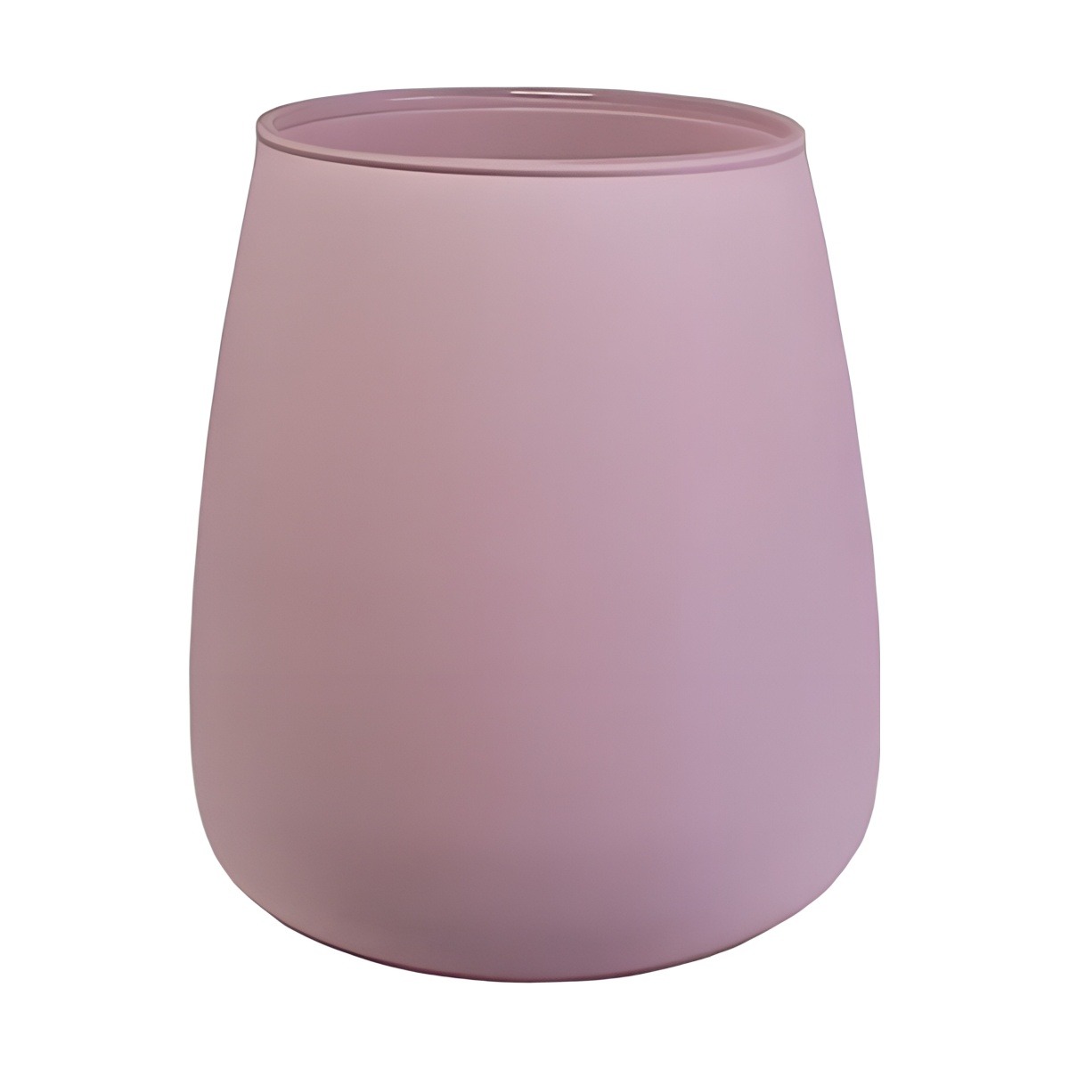 Jarrón Andorra – Mate rosa, vidrio de color