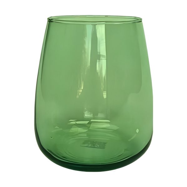 Vase Andorre – Vert olive transparent, verre coloré