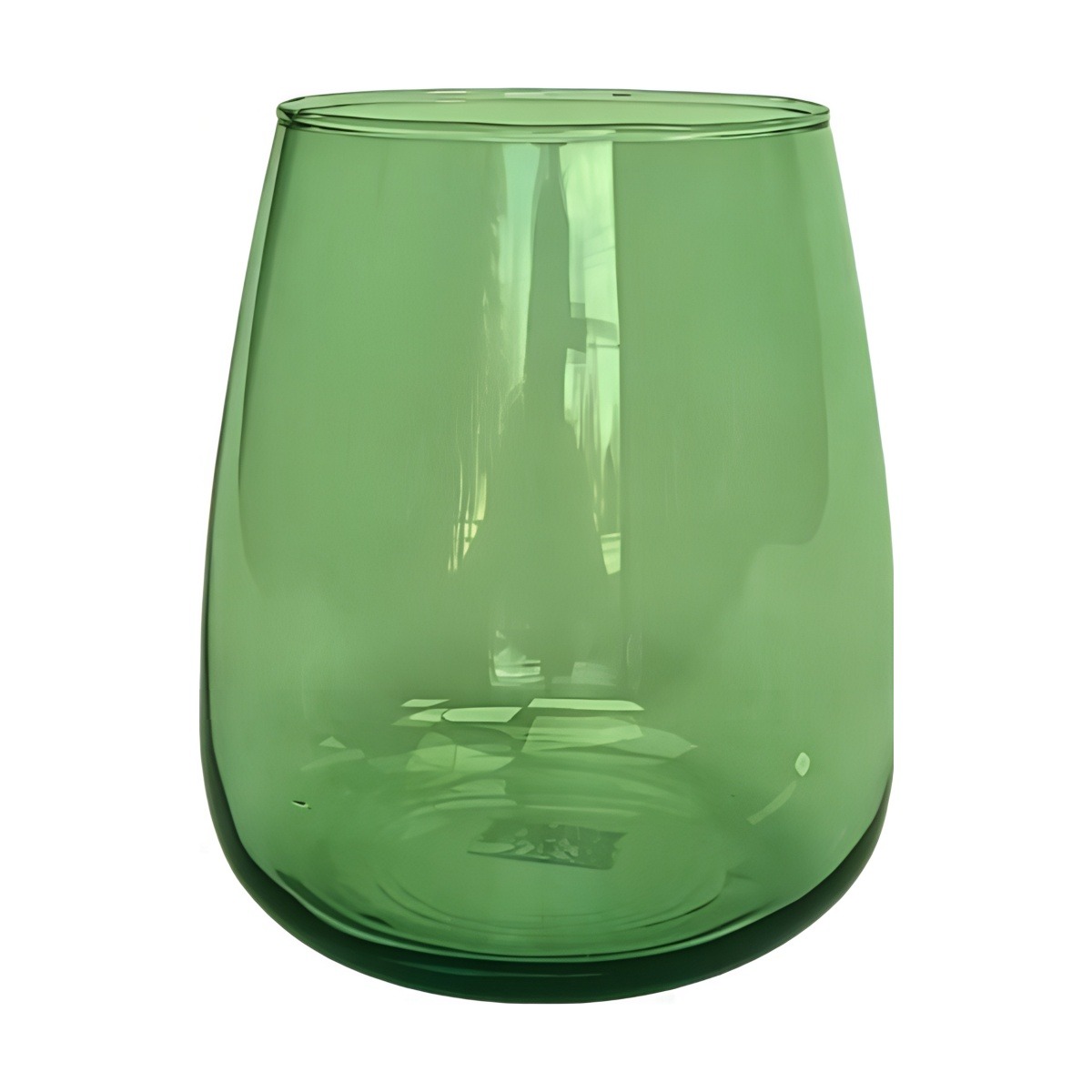 Jarrón Andorra – Verde Oliva Transparente, vidrio de color