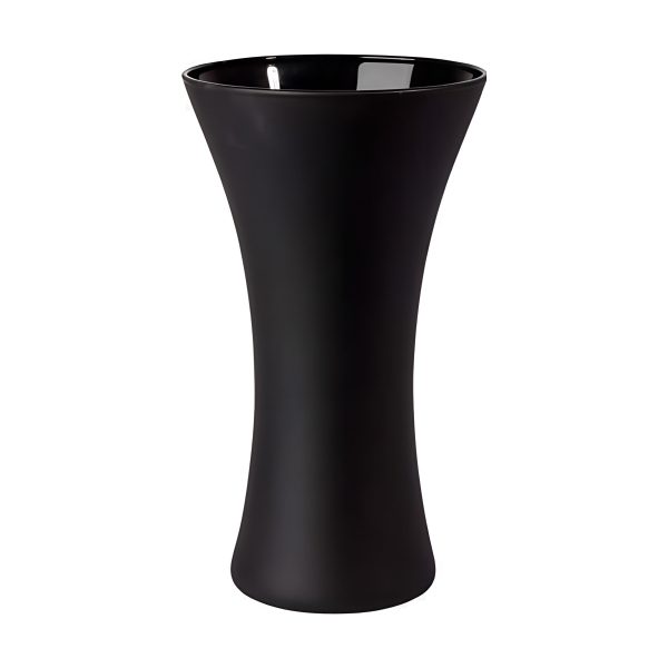 Jarrón Aurea – Negro Mate, vidrio de color