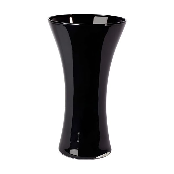 Jarrón Aurea – Negro, vidrio de color