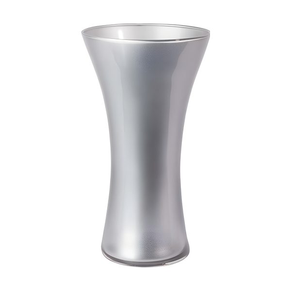 Jarrón Aurea – Plata Metálico, vidrio de color