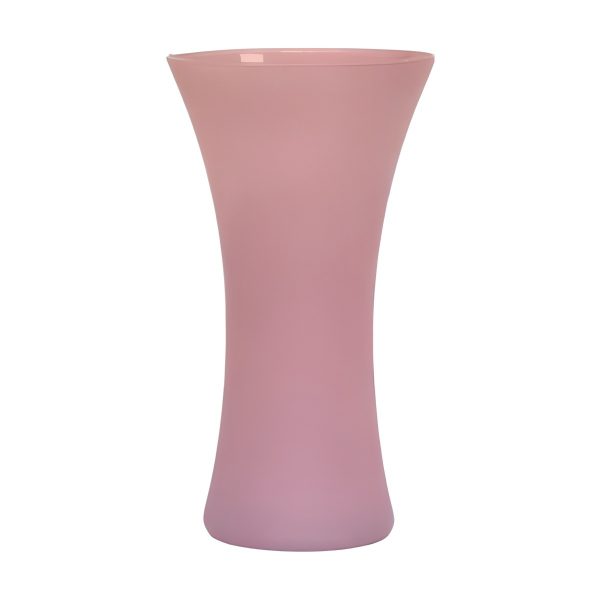 Jarrón Aurea – Mate rosa, vidrio de color