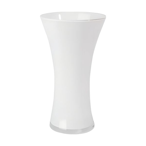 Jarrón Aurea – Blanco, vidrio de color