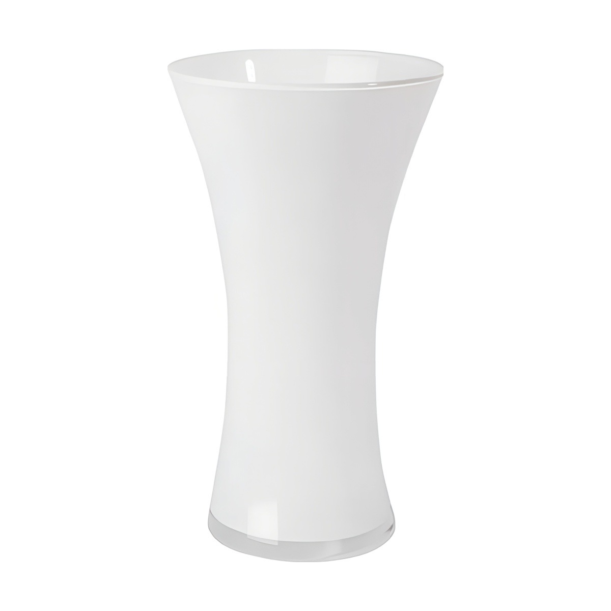 Jarrón Aurea – Blanco, vidrio de color