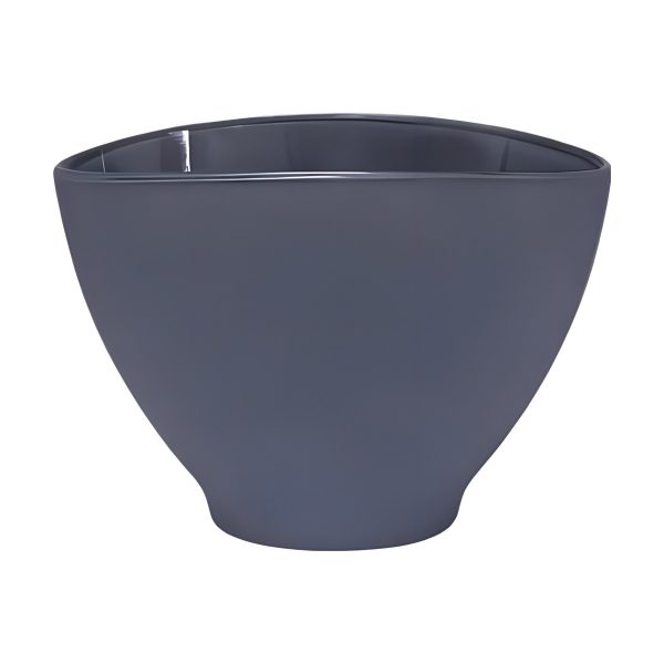 Avery Oval Bowl – Grey Matte, coloured glass