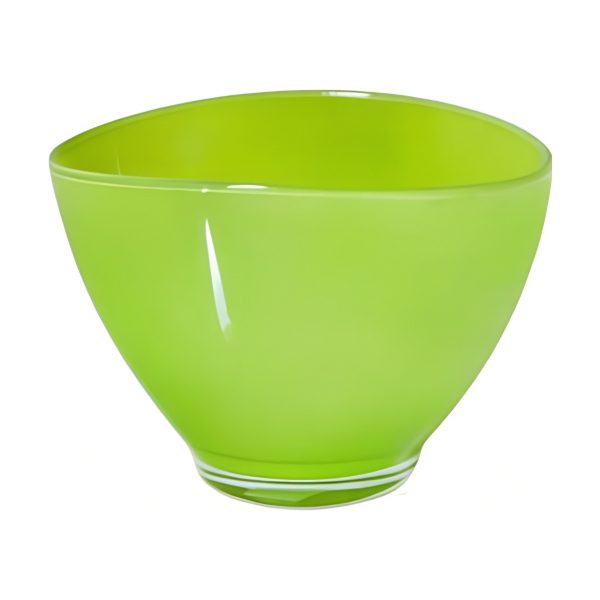 Avery Oval Bowl – Lime Green, coloured glass