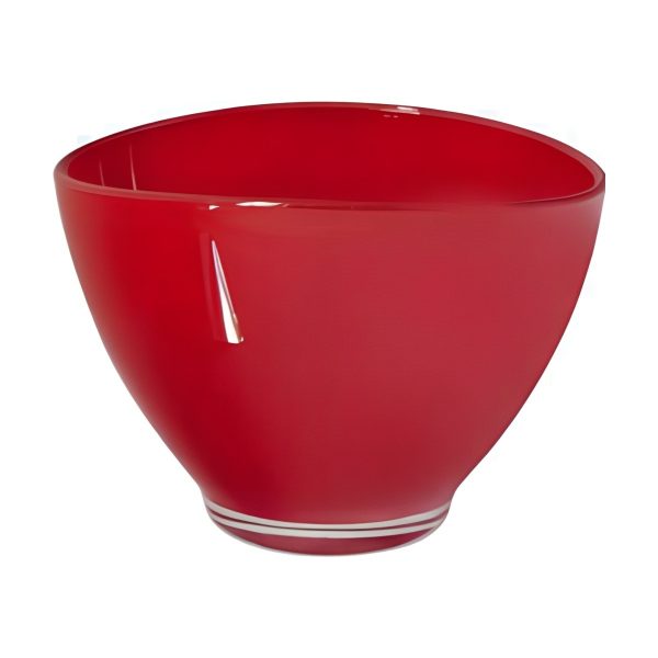 Avery Oval Bowl – Red, coloured glass