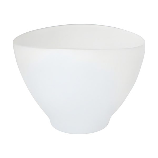 Avery Oval Bowl – White Matte, coloured glass