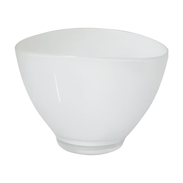 Avery Oval Bowl – White, coloured glass