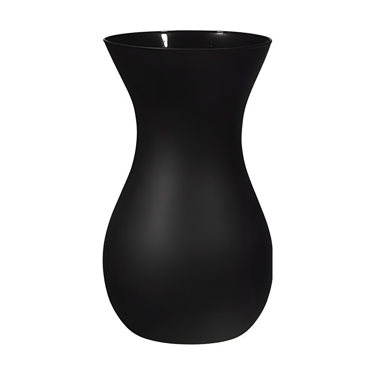 Bella Vase – Black Matte, coloured glass
