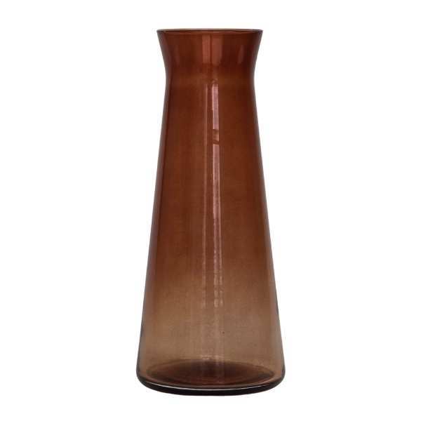 Vase à bourgeons – Ambre foncé transparent, verre coloré