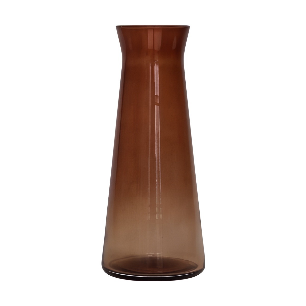 Jarrón para flores – Ámbar oscuro transparente, vidrio de color