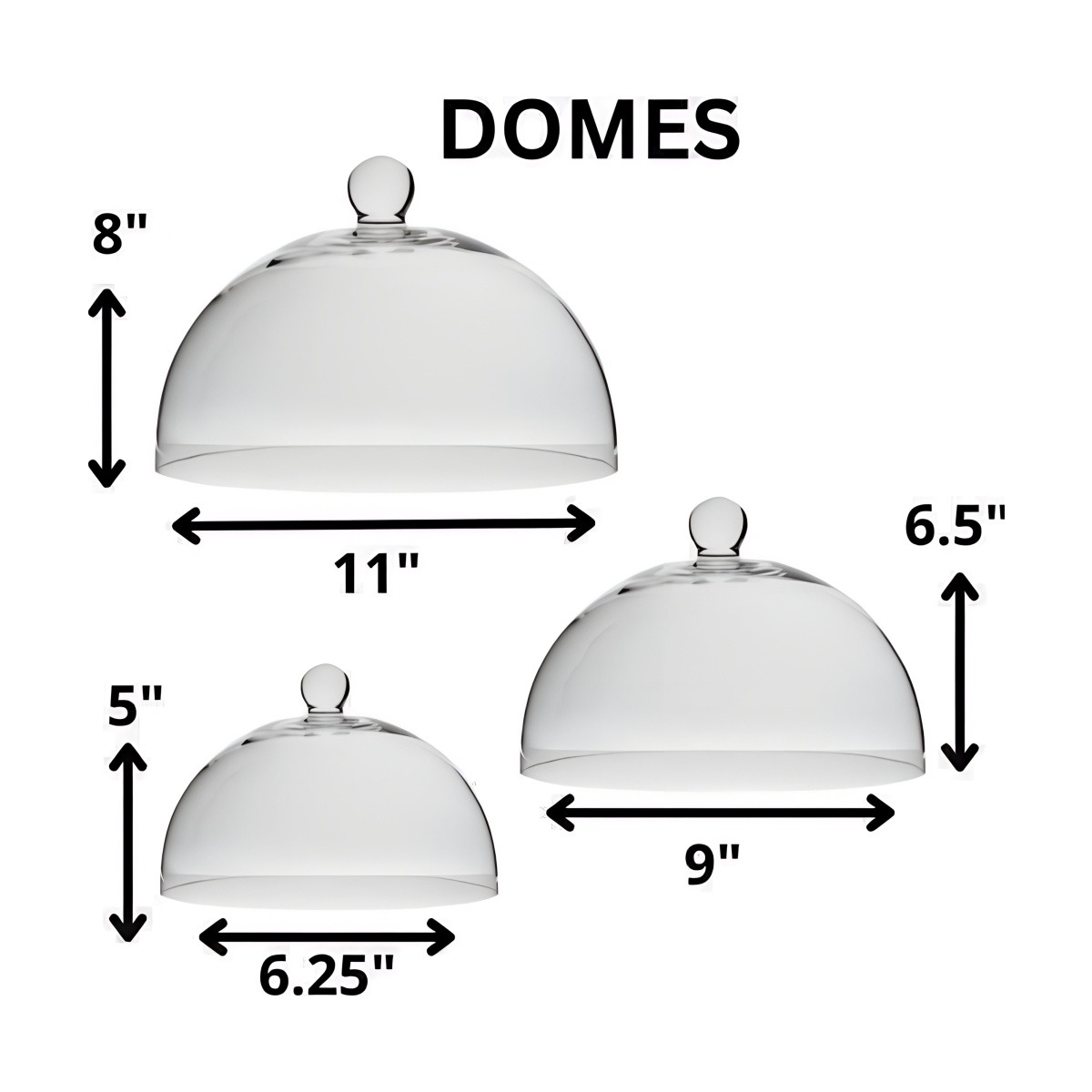 Clear Glass Kitchen Dome ZDOME-1 Medium ZDOME-2 Large Zdome 3