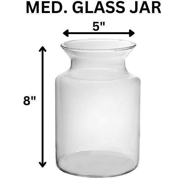 Clear - Med. Glass Jar, clear glass