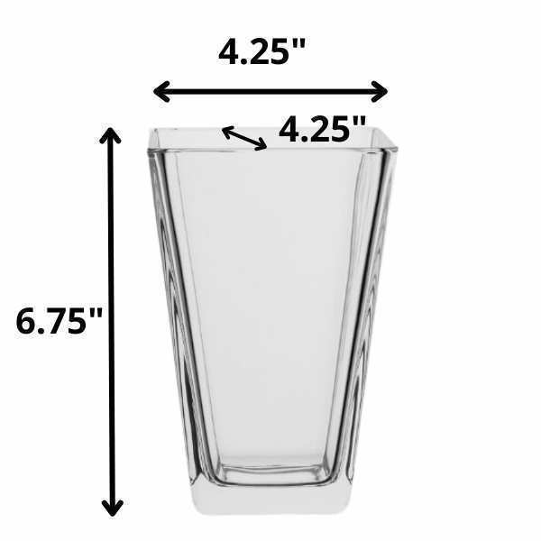 Clear - Slim Square Vase, clear glass