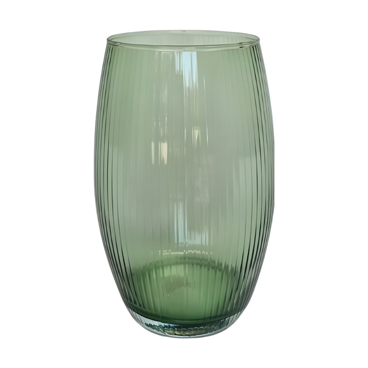 Cora Vase – Olive Green, coloured glass