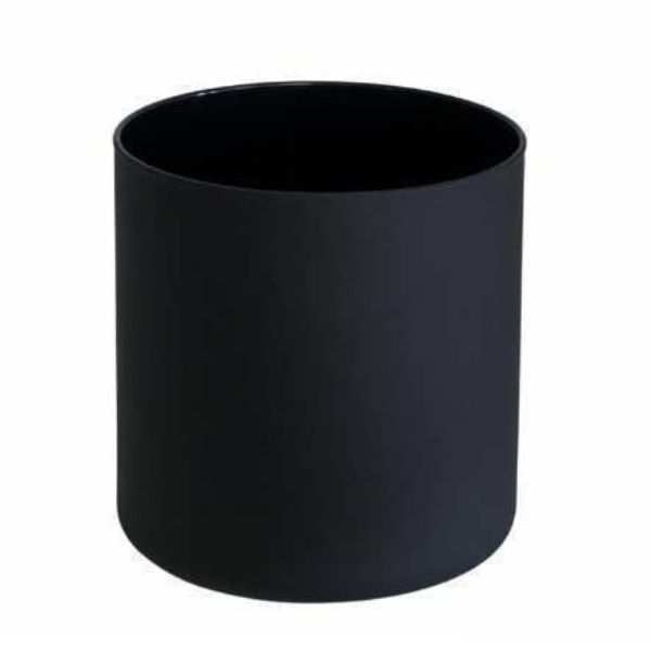 Vase cylindrique – Mat noir mat, verre coloré