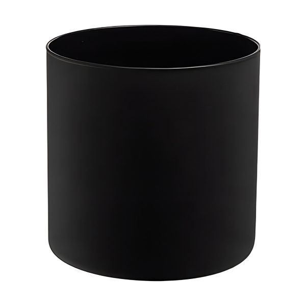 Cylinder Vase – Black Matte, coloured glass