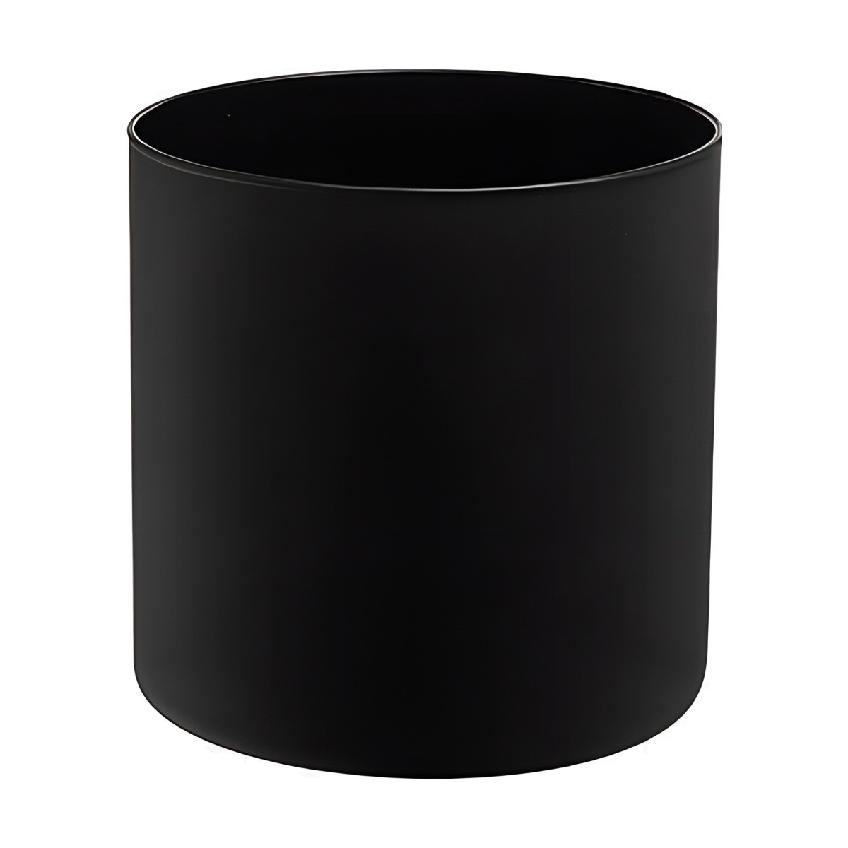 Cylinder Vase – Black Matte, coloured glass