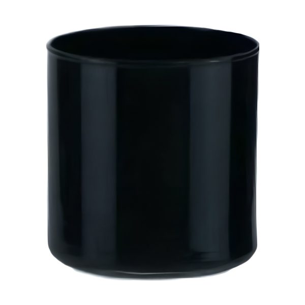 Vase cylindrique – Noir, verre coloré