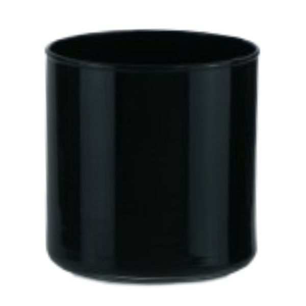 Vase cylindrique – Noir, verre coloré