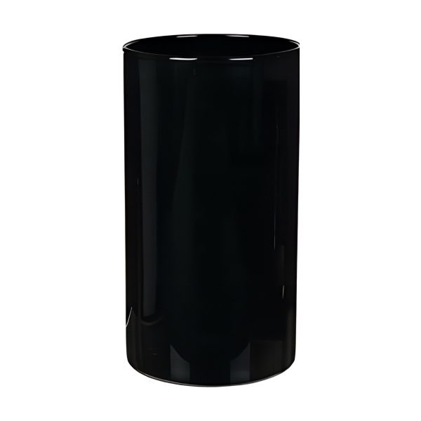 Cylinder Vase – Black, coloured glass