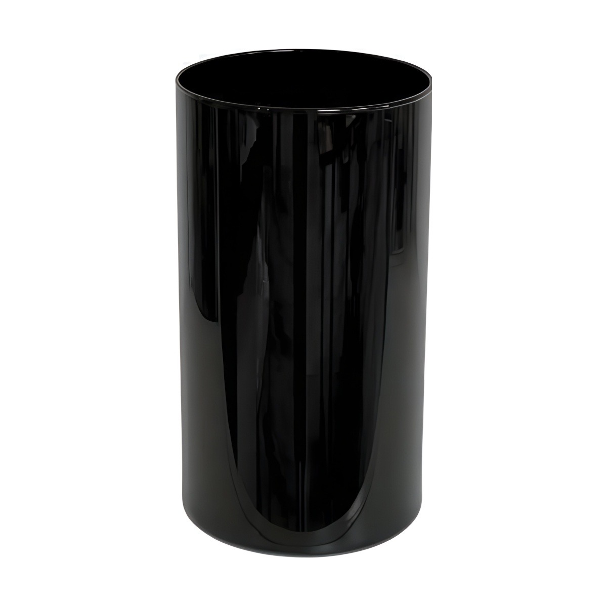 Cylinder Vase – Black, coloured glass