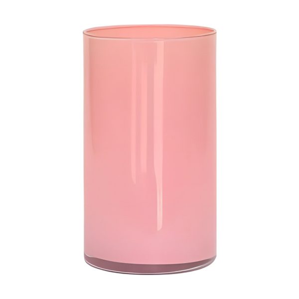 Cylinder Vase – Blush Pink, coloured glass