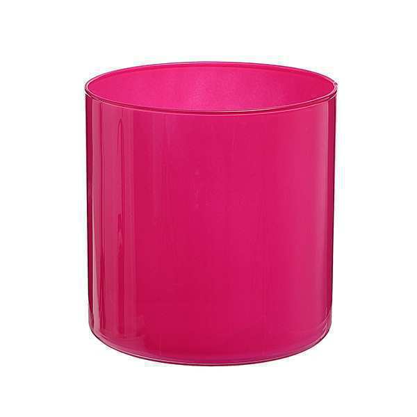 Florero cilíndrico – Rosa Fucsia, vidrio de color