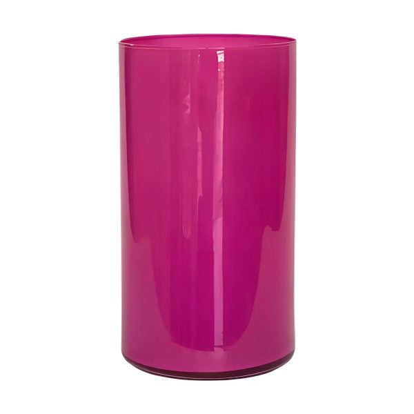 Cylinder Vase – Hot Pink, coloured glass