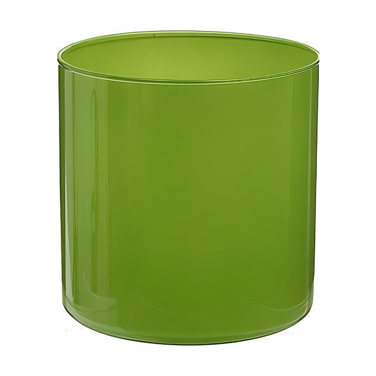 Vase cylindrique – Vert citron vert, verre coloré