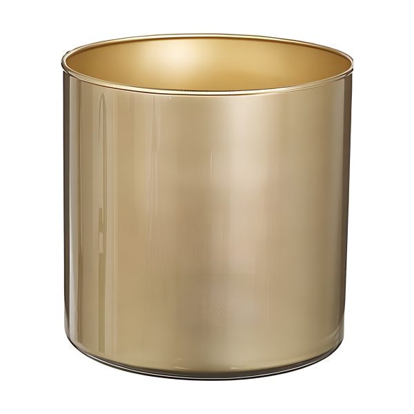 Cylinder Vase – Metallic Champagne, coloured glass