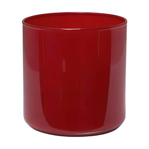 Cylinder Vase – Red, coloured glass