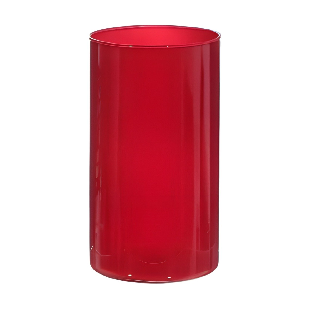 Cylinder Vase – Red, coloured glass